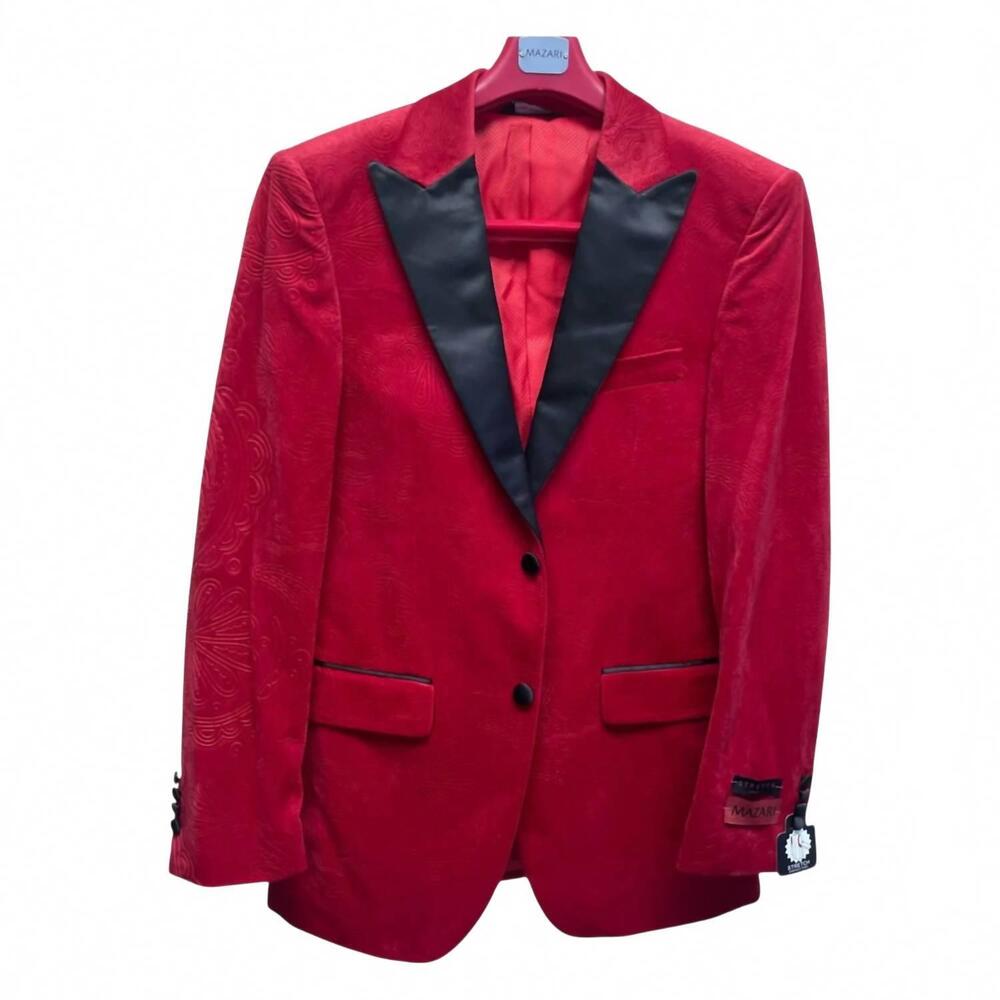 NEW MAZARI men's fashion blazer in red